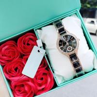 ราคา นาฬิกาแบรนด์ Sunlifex พร้อมกล่องกุหลาบ งานแท้ กันน้ำ สายเซรามิค นาฬิกาผู้หญิง (20840664442)