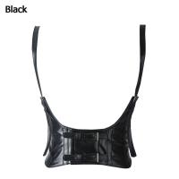 ราคา MEMGOUO กอธิค หัวเข็มขัดคู่ หนังเทียม ปรับ Underbust Corset Cincher Crop Top เข็มขัดเอวเสื้อกั๊ก (19323647438)