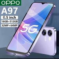 ราคา ส่งฟรี COD โทรศัพท์มือถือของแท้ Android A97 สมาร์ทโฟน 6GB 128GB HD จอ 6 5นิ้วโทรคัพท์มือถือ รองรับ2ซิม Smartphone 4G 5G เต็มหน้าจอ (21372574135)