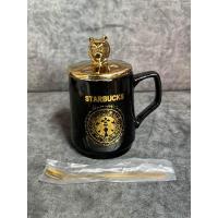 ราคา แก้วกาแฟสตาร์บัคฝาหัวเสือแถมช้อนทองเหลือง (21242530836)