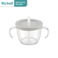 ราคา Richell ริเชล AXSTARS ถ้วยฝึกดูดรุ่นใหม่ หลอดกันสำลัก มีปุ่มกดช่วยดัีนน้ำ รูปทรงหลอดดีไซน์ใหม่ 150มล (16548558584)