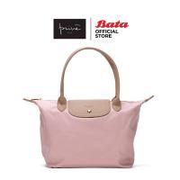 ราคา xBest Sellerx Bata บาจา ยี่ห้อ PRIVE กระเป๋าถือสำหรับผู้หญิง กระเป๋าถือสะพายข้าง สายปรับระดับได้ ผ้าไนลอน กระเป๋ากันน้ำ รุ่น CHLOEZY สีชมพูดัสตี้ 9925420 (20349188477)
