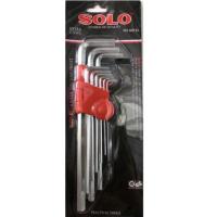 ราคา ประแจ หกเหลี่ยม SOLO แบบยาว No 609 709 809 ประแจแอล กุญแจหกเหลี่ยม 9 ตัวชุด ประแจดาว แฉก CRV 6เหลี่ยมT หัวบอล ประแจ Solo ปะแจL หกเหลี่ยมโซโล (12206577585)