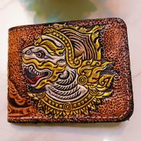 ราคา กระเป๋าสตางค์ใบสั้นหนังแท้ 100 (15104472120)