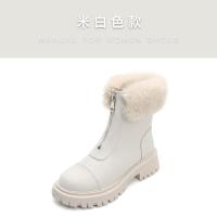 ราคา รองเท้าผ้าฝ้ายผู้หญิงสไตล์ชาแนลรองเท้าบูทลุยหิมะติดซิปหน้าใส่ด้านนอกให้ความอบอุ่นบุขนฤดูหนาวรองเท้าบูทมาร์ตินกันน้ำกันลื่นสไตล์ตะวันตกสินค้าใหม่ (13521292205)