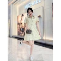 ราคา เดรสยีนส์ มินิเดรสผ้ายีนส์ เดรสซิปหน้าคอปก ชุดออกงาน ใส่เที่ยวเรียบๆ (21125802693)