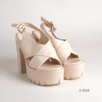 ราคา รองเท้าแฟชั่น รองเท้าส้นสูงรัดส้น สูง 5 นิ้ว 3 3028 (20557225303)