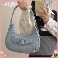 ราคา Pinfect ผ้ายีนส์กระเป๋าสะพายไหล่สไตล์เกาหลีแบบ Y2K ดาวตกแต่งมีซิปกระเป๋ามีที่จับกระเป๋าทรงสี่เหลี่ยมมีหูหิ้วสะพายไหล่กระเป๋าถือของเด็กผู้หญิงวัยรุ่น (19760673334)