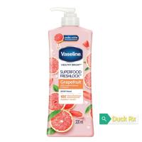 ราคา Exp 07 2024 Vaseline HEALTHY BRIGHT SUPER FOOD FRESHLOCK GRAPEFRUITE 320 ML วาสลีน เฮลธี้ ไบรท์ ซุปเปอร์ฟู้ด เฟรชล็อค เกรปฟรุต 320 มล วิตามินเซรั่ม UV ฟิลเตอร์ ฟื้นบำรุง ผิว ให้แข็งแรง อ่อนเยาว์ (2031