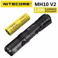 ราคา สินค้าพร้อมส่ง NITECORE MH10 V2 LED 1200 Lumens CREE XP L2 V6 LEDไฟฉายNL2140 4000mAhแบตเตอรี่ (3830240154)