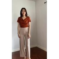 ราคา 410เสื้อคอถ่วง แขนสั้น ผ้าสลาฟ (21366127269)