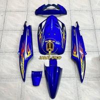 ราคา ชุดสีมีโอเก่า Mio ตัวเก่ารุ่นแรก สีน้ำเงินแก้วลายไฟ งาน Abs งานสี 2K ฟรีเคลือบแก้ว (20314732534)