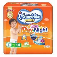 ราคา MamyPoko Happypants Day Night มามี่โพโค ผ้าอ้อมแบบสวม ยกลังบรรจุ 8 ห่อ (21342826350)