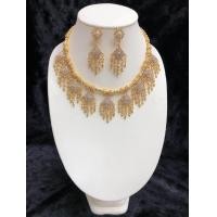 ราคา March jewelry ชุดไทยซ็ตโบราณสร้อยชุดต่างหูเพื่อนเจ้าสาวเจ้าสาว thai wedding สีทอง (7553934984)