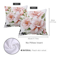 ราคา ปลอกหมอนตกแต่งโซฟาพร้อมหมอนอิงผ้าหุ้มเบาะโพลีสเอสเตอร์วันวาเลนไทน์การตกแต่งบ้านกำมะหยี่คล้ายผิวลูกพีชขนาด45 45ซม ลวดลายสองด้าน (20952917420)