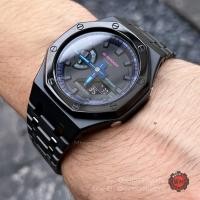 ราคา G Shock Casioak Mod Black Panther with Special Edition of Black Steel bezel and strap (15785978559)