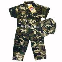ราคา ชุดทหารเด็ก แบบA ชุดอาชีพเด็ก ชุดอาชีพในฝัน ชุดมี กางเกงทหาร เสื้อทหารแขนสั้น หมวกทหาร (19606485409)