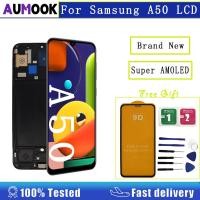 ราคา AUMOOK Super AMOLED สำหรับ Samsung Galaxy A50 SM A505FN DS A505F DS หน้าจอดิจิตอลสัมผัสหน้าจอ LCD A505พร้อมกรอบสำหรับ Samsung A50 LCD (20962954775)