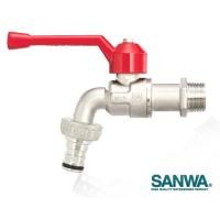 ราคา สินค้าล็อตใหม่ Sanwa ของแท้100 ก๊อกบอลสนาม 1 2 4หุน และ 3 4 6หุน ด้ามแดง ซันวา 1 กล่อง 10 ตัว (15208468609)