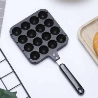 ราคา กระทะทาโกะยากิ กระทะทอดไข่นกกระทา กระทะหลุม กระทะทาโกะแบบเสียบไม้ (20105824641)