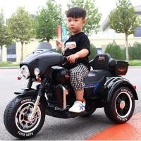 ราคา รถแบตเตอรี่เด็กนั่ง มอเตอร์ไซทรงชอปเปอร์ตำรวจ คันใหญ่ (6106964026)