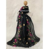 ราคา ผ้าพันคอ ผ้าคลุมไหล่ ผ้าปักดอกไม้ ลายมาใหม่ (21390525298)