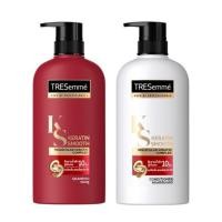 ราคา มีคูปองส่งฟรี 425 ml 400 ml เทรซาเม่ เคราติน สมูท สีแดง ผมเรียบลื่น ลดผมชี้ฟู แชมพู 425 มล ครีมนวด 400 มล TRESemme Keratin Smooth Red Shampoo 425 ml TRESemme Keratin (12667871405)