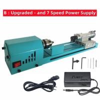 ราคา เครื่องกลึงกลึงกลึงไม้ที่ได้รับการอัพเกรดพร้อมหางที่ใช้งาน110V 240V เครื่องกลึงไม้ขนาดเล็กเครื่องมือโรตารี่ที่ปรับได้แหล่งจ่ายไฟ7สปีด (16379129692)