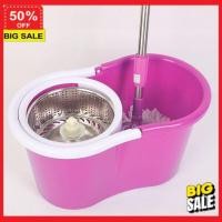 ราคา ไม้ม็อบถูพื้น mob รับโค๊ดเพิ่มลดอีก 5 ไม้ถูพื้น 3m ไม้ม็อบดันฝุ่น พร้อมผ้า 2ผืน ชุดถังปั่นสแตนเลส ถังถูพื้นสแตนเลส Spin mop ถังปั่นม็อบ พร้อมถัง ไม้ถู ผ้าถูพื้น ไม่ทิ้งคราบ สะอาด ซักง่าย (16285807063)