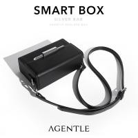 ราคา AGENTLE SMART BOX SILVER BAR กระเป๋าสะพายข้างทรงกล่องสี่เหลี่ยม เต็มใบ ผู้ชาย หนังสีดำ (21209431047)