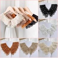 ราคา ผ้าลูกไม้แท้ปกเสื้อสำเร็จรูปพร้อมไข่มุก ผ้าคลุมไหล่ (21039998195)