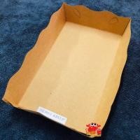 ราคา ถาดกระดาษ ฟู๊ดเกรด ถาดขนมปัง สีน้ำตาล 100 ใบ ขนาดต่างๆ (19260659587)