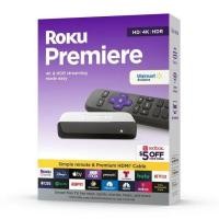 ราคา Roku Premiere 4K HDR Streaming Media Player Wi Fi Enabled with Premium High Speed HDMI Cable and Simple Remote (21033257776)
