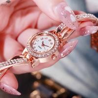 ราคา นาฬิกาข้อมือหรูหราสำหรับหญิงคลาสสิกประณีตเต็มรูปแบบกำไลพลอยเทียมผู้หญิงควอตซ์นาฬิกา (20114841845)
