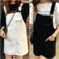 ราคา NeiMengGu เอี๊ยมยีนส์ กระโปรงสั้น มี2สี ขาวดำ มีไซส์ SML สไตล์เกาหลี ใส่กับเสื้ออะไรก็น่ารัก 001 (20561428789)