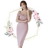 ราคา ชุดเดรสออกงานสีชมพู ปาดไหล่ เดรสทรงเข้ารูป เรียบหรู สวย ดูดี ใส่เป็น ชุดราตรี ชุดออกงาน ชุดไปงานแต่งงาน กลางวัน กลางคืน (13625535001)