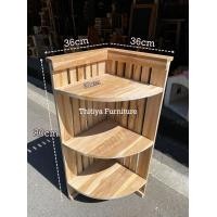 ราคา ชั้นเข้ามุม ไม้สักแท้ พร้อมส่ง ชั้นวางของ ชั้นหนังสือ ตู้โชว์ ชั้นวางแบบเข้ามุม (20939207954)