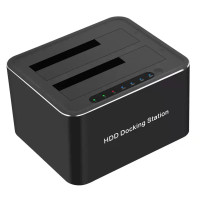 ราคา USB 3 0เพื่อ Dual SATA Hard Drive Dock Station สำหรับ2 5 3 5นิ้ว HDD SSD Clone (21170460496)