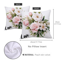 ราคา ปลอกหมอนตกแต่งโซฟาพร้อมหมอนอิงผ้าหุ้มเบาะโพลีสเอสเตอร์วันวาเลนไทน์การตกแต่งบ้านกำมะหยี่คล้ายผิวลูกพีชขนาด45 45ซม ลวดลายสองด้าน (20952917421)