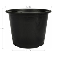 ราคา กระถางต้นไม้ ขนาด 7 5 นิ้ว สีดำ (21401498613)