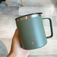 ราคา แก้วน้ำมีหู แก้วเก็บอุณหภูมิร้อน เย็น แก้วTYESOS แก้วมีหูจับ แก้วน้ำเก็บอุณหภูมิร้อน เย็น ขนาด400ml แก้วยกดื่ม มีฝาปิด แบบสไลด์ 304 (17136256372)