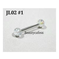 ราคา 1pc จิวลิ้น Surgical Steel จิวลิ้นอะคลิลิค ก้านสแตนเลส 1 6 x 16 mm พร้อมส่งจากไทย Body Jewelry JL02 จิวปาก จิวแก้ม (13500010713)