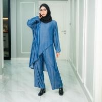 ราคา ชุดเซ็ตกางเกงมุสลิมผู้หญิง ทรงแฟชั่นอิสลาม ดีเทลหน้าไขว้ ทรงสวย สไตล์ตุรกีทรงสวยหรู IL98 รุสมีนี (19720187972)