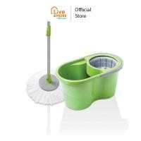 ราคา 3M Scotch Brite สก๊อตช์ ไบรต์ ชุดถังปั่น รุ่นอีโค่ดูโอ้ววอช พร้อมไม้ถูพื้นไมโครไฟเบอร์ (21376888144)