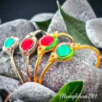 ราคา กำไล กำไลบ่วงพญานาค ฝั่งพลอยสี ขนาดฟรีไซส์ ชุบทองคำ 24k เนื้อทองเหลืองแท้ กำไลพญานาค พญานาคบ่วง (19239043908)