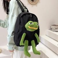 ราคา กระเป๋านักเรียนผ้าใบลายกบเศร้าน่าเกลียดสำหรับผู้หญิงกระเป๋าเป้สะพายหลังแฟชั่นสไตล์ญี่ปุ่นน่ารักสำหรับนักเรียนประถมป 3ถึงป 6แบบใหม่ปี2023 (21252245576)