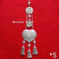 ราคา เครื่องประดับล้านนา ตุ๋งติ๋งห้อยข้าง ตุ้งติ้งห้อยเข็มขัด ตุ๊งติงประดับคู่กับผ้าซิ่น ตุ้งติ้งประดับคู่กับผ้าถุง เครื่องประดับชุดไทย ทรงล้านนา สีเงินขาว (17445645406)