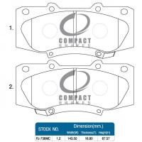 ราคา COMPACT DC SILVER ผ้าเบรคหน้า TOYOTA HILUX VIGO CHAMP 4WD ปี2008 2015 VIGO PRERUNNER 4WD ปี2008 2015 FORTUNER 4WD ปี2012 2015 REVO 2 8 4WD STANDARD ปี2015 ON DCC 736 (20213326055)