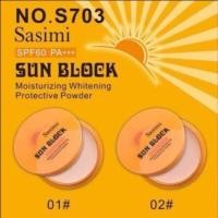 ราคา แป้งกันแดดSasimi Sunblock SPF60 PA แป้งกันแดด No s703 (21345858138)