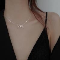 ราคา JZ สร้อยคอโชคเกอร์รูปหัวใจคู่แบบเรียบง่ายสำหรับผู้หญิงจี้สร้อยคอรูปหัวใจกลวงสำหรับผู้หญิงเครื่องประดับของขวัญสำหรับเด็กผู้หญิง (20170692004)